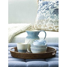 GreenGate Jug Alice Ripple Blue 1.5L