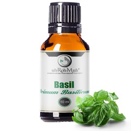 uh*Roh*Muh Premium Basil Essential Oil c.t. Methyl Chavicol - Home Essential Diffuser Oil for Aromatherapy, Perfect for Massage, Hair Care, Skin Care and Making Perfumes - 10 ml