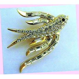 Elegant Peace Joyful Song Bird Rhinestone Retro Vintage Christmas Brooch Rhinestone Brooch Pin for Women