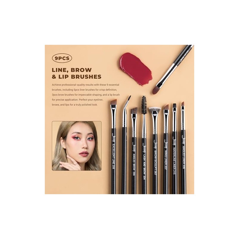 Jessup Set 35 Brochas de Maquillaje Profesionales para Rostro y