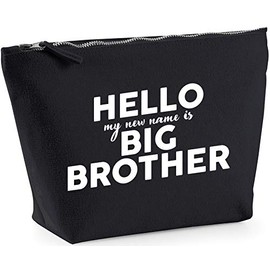 Hippowarehouse Hello my new name is big brother printed make up cosmetic wash bag 18x19x9cm
