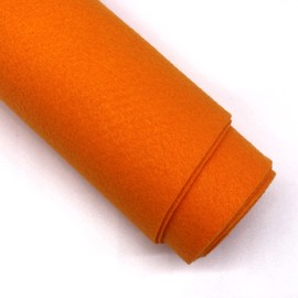 Ice Fabrics Craft Felt Fabric by The Yard - 72" Wide & 1.6mm Thick Acrylic Felt - Soft and Durable Tangerine Fabric for DIY Arts & Crafts, Decorations and More - 5 Yards Tangerine