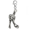 Sexy Sparkles Clip on Hockey Player Dangle Charm Pendant for