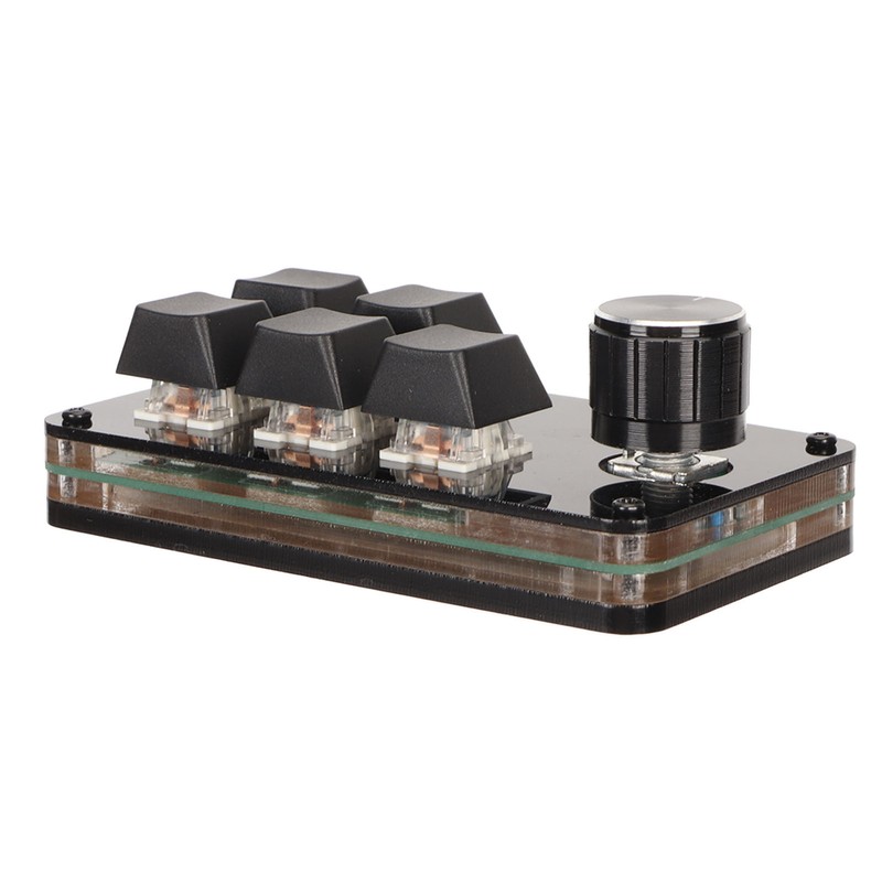 Programmable Keypad 5 Keys 1 Knob Blue Switch Mechanical Hot