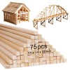 75 Pcs Balsa Wood Sticks 1/4 x 1/4 x 12