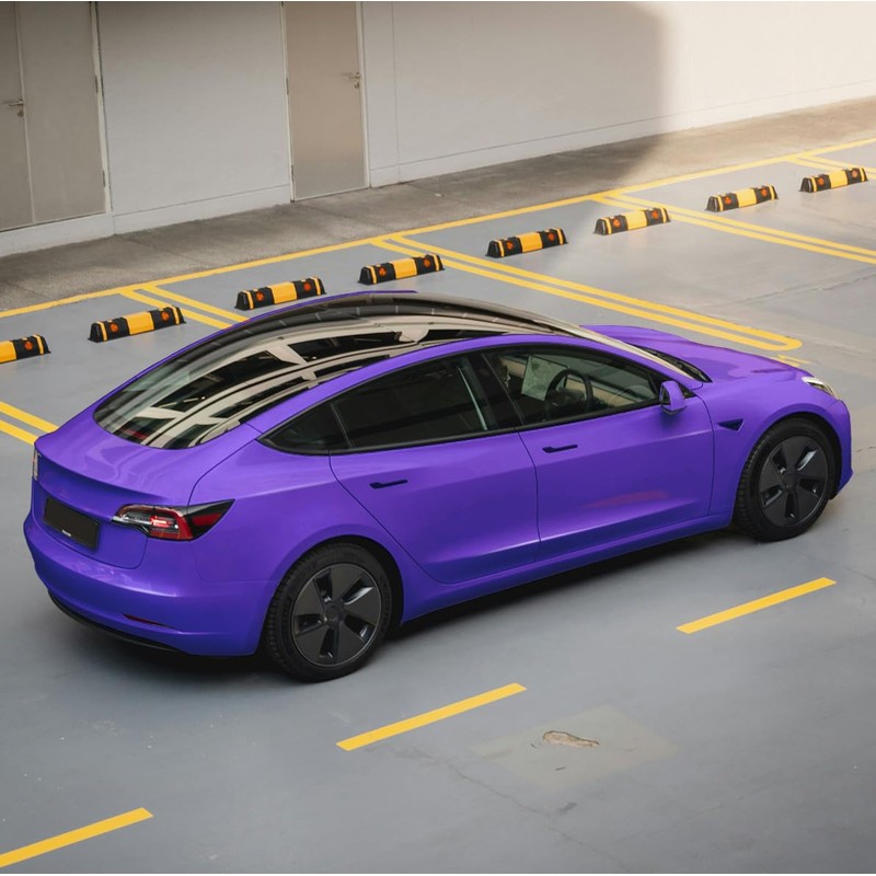 VViViD XPO Gloss Purple Vinyl Car Wrap Film Roll (15ft