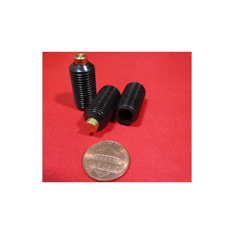 Kmac Alloy Steel Set Screws, Brass Tip, 1/2-20 x 1.00"