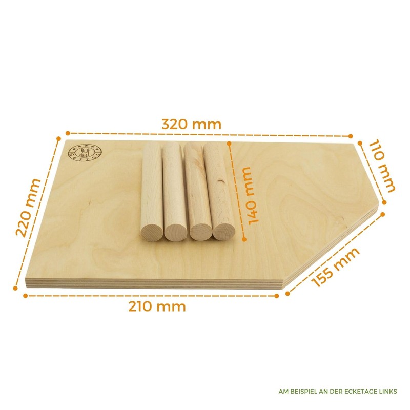 Getzoo Corner Shelf (32 x 22 x 14 cm) (Right)