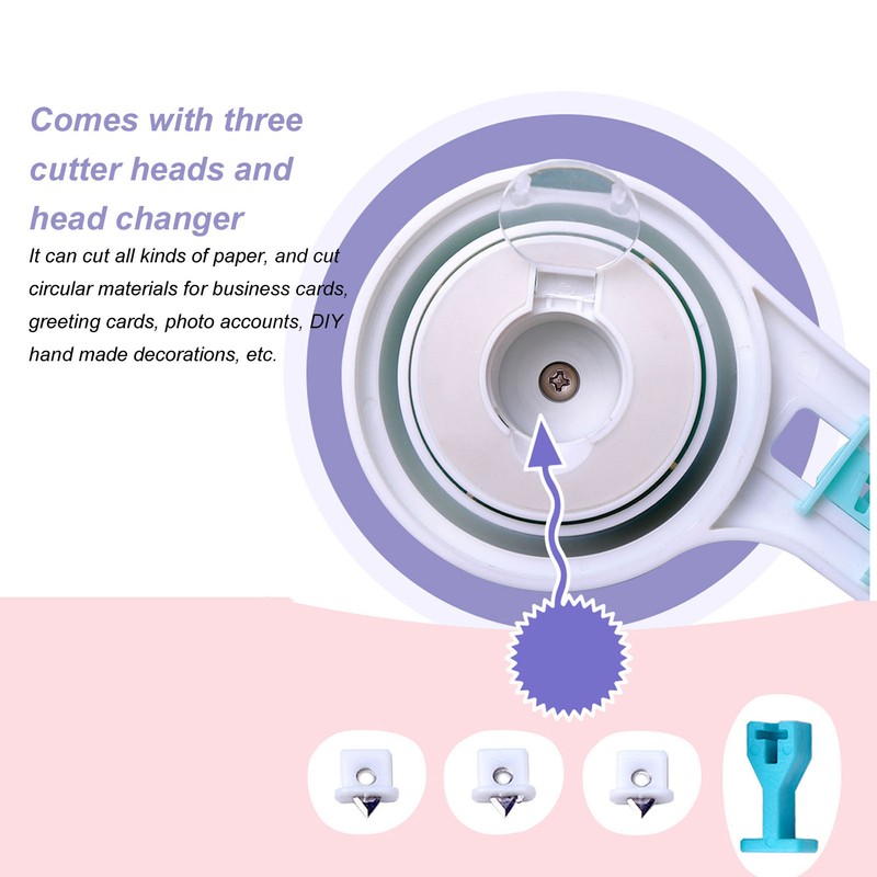 Circular Paper Cutter 360 Degree Rotation Clear Scale Slide Adjustment