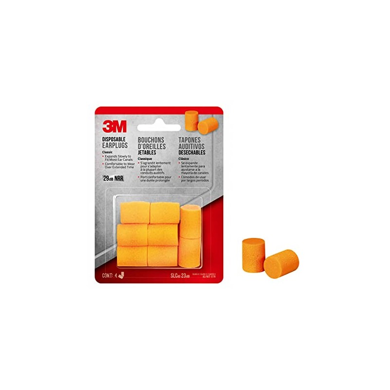 3M - Tapones para los oídos desechables clásicos (90580-0000T)