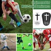 2Pairs Mini Shin Guards Soccer 3.35 x 2.36Inch Christian Faith