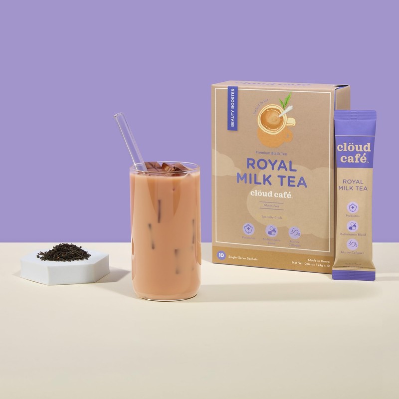 Collagen Infused Royal Milk Tea Instant Tea Powder - Probiotics