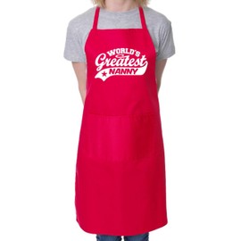 Print4U Apron Greatest Nanny Gift For Her Birthday Mother's Day Present Red