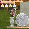 Cemetery Vase, Turned Granite Vase Polished, Memorial Stone Vases with