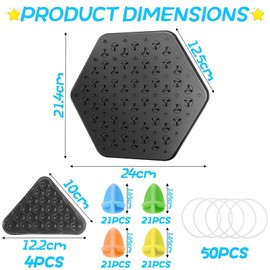 LongZYU Triggle Rubber Band Game Triangle Chess Board Game Triangle Chess Board Triggle Game Chains Triangle Chess Game Chain Triangle Game Interactive Plug-In Game for Children Adults 2-4 People