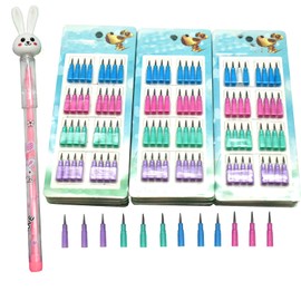 Lopenle 12 Packs Stackable Pencil Refills Non Sharpening Pencil Nibs Multi point Stacking Pencils 384 Pieces HB Replaceable Leads For School Students Office Using Supplies.