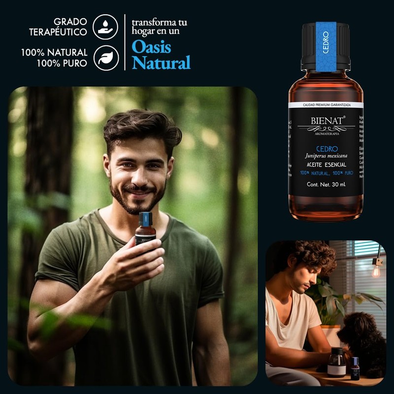 BIENAT AROMATERAPIA Aceite Esencial de Cedro 30mL