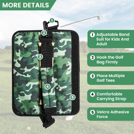 Golf Club Bag Mini for Men Women Kids Driving Range Course Practice, Golf Pencil Bag with Shoulder Straps Sleeves Lightweight Durable Fashion Color Black Blue Pink for Golf Training (Aquamarine)