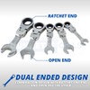 Dunnet Tools Flexi Ratchet Wrench Stubby Metric 5 Pieces Automotive