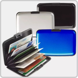 Smooth Trip 3 Wallets, RFID Blocking, Aluminum Card Case 1 Of Each Black, Blue, & Silver