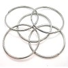 Very Large Strong Nickel Jailer Split Rings Key Ring 76mm