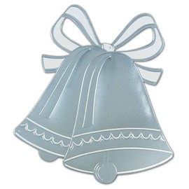 Beistle Silver Foil Wedding Bell Silhouette