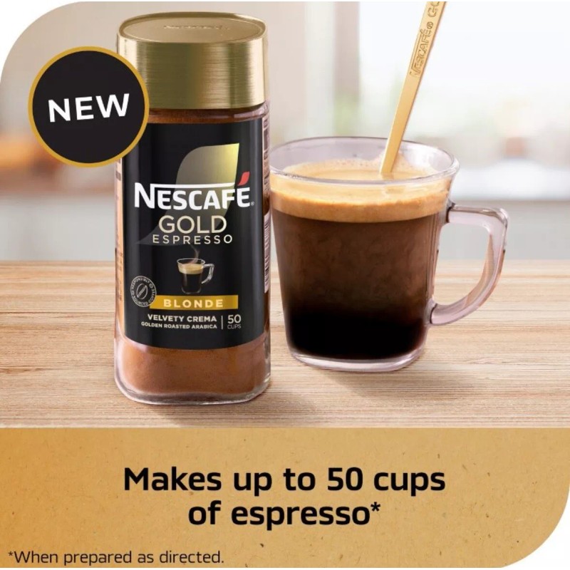 NESCAFÉ NESCAFE Gold Espresso Blonde, Instant Coffee, 3.5 oz -