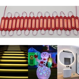 100pcs 12V Replacement Lights for Inflatables Waterproof LED Module Lights for Yard Holiday Inflatables, Christmas LED Storefront Lights with Self Adhesive Pad (red)