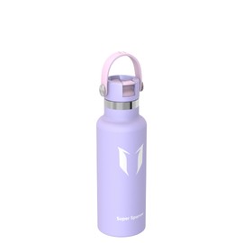 Super Sparrow Insulated Water Bottle - 17 Oz - Standard Mouth FlipFlow Flask - BPA Free, Leak Proof Drink Bottle- Ergonomic Straw Water Bottles for Work, Gym, Travel, Sports
