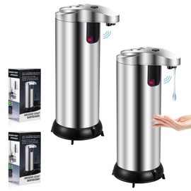 Bensbl Automatic Soap Dispenser Touchless - 2 Pack, Infrared Sensor Activated, Hands-Free Liquid Soap Dispenser for Kitchen & Bathroom, Touch-Free Foaming