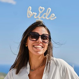 Ginger Ray Light Up Bride Hen Party Headband,White,16cm (H) x 13cm (W)