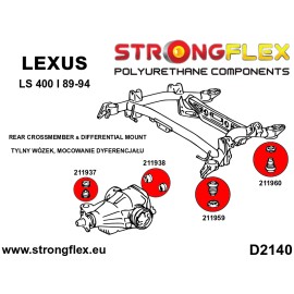 Strongflex PU Rear Subframe - Front Bushing 211959B fits Lexus LS400 UCF10 89-94