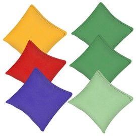 Pack of 6 Cornhole Bags, Can Throwing Nylon Bean Bags Throwing, Indoor Outdoor Games Fun Party Game Children Throw Toy Gifts (7 x 7 cm)