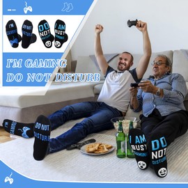 Birthday Gifts For Mens,Do Not Disturb Im Gaming Socks for Men,Teen Boys Gifts Ideas,Fathers Day Funny Gifts For Dad Sons
