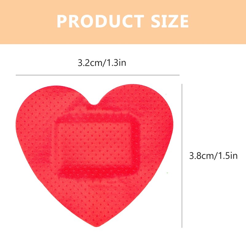 Heart-Shaped Bandages 25 Pcs Cute Adhesive First Aid Patch Stickers