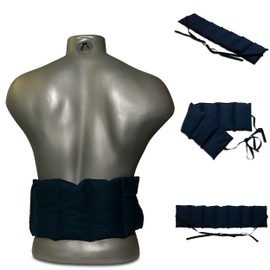 Heat Pad 7 Chamber with Ribbon, 65 x 15 cm, Dark Blue, Grain Heat Pad for Binding dark blue