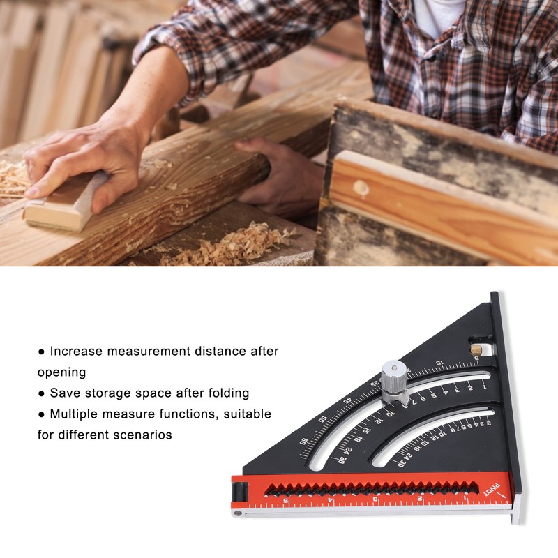 Folding Triangle Square Adjustable Positioning Magnet Goniometer Woodworking Scribe Tool