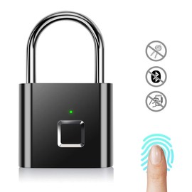 Fingerprint Padlock,AICase Electronic Door Lock Fingerprint Recognition Smart Keyless Waterproof Security Anti-Theft Padlock Widely Used