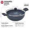 HAWKINS Ceramic Nonstick 3.5 Litre Deep Kadhai, Induction Deep Fry
