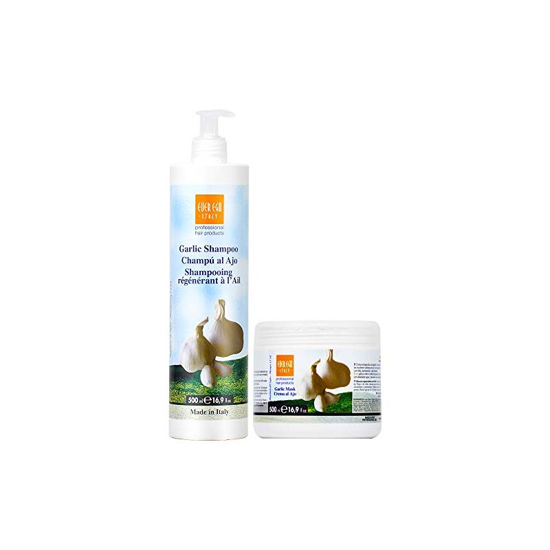Ever Ego Garlic Shampoo 500Ml & Garlic Hair Mask 500Ml