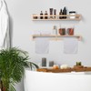 birola Nursery Shelves for Wall 32inches Set of 2，Natural Wood