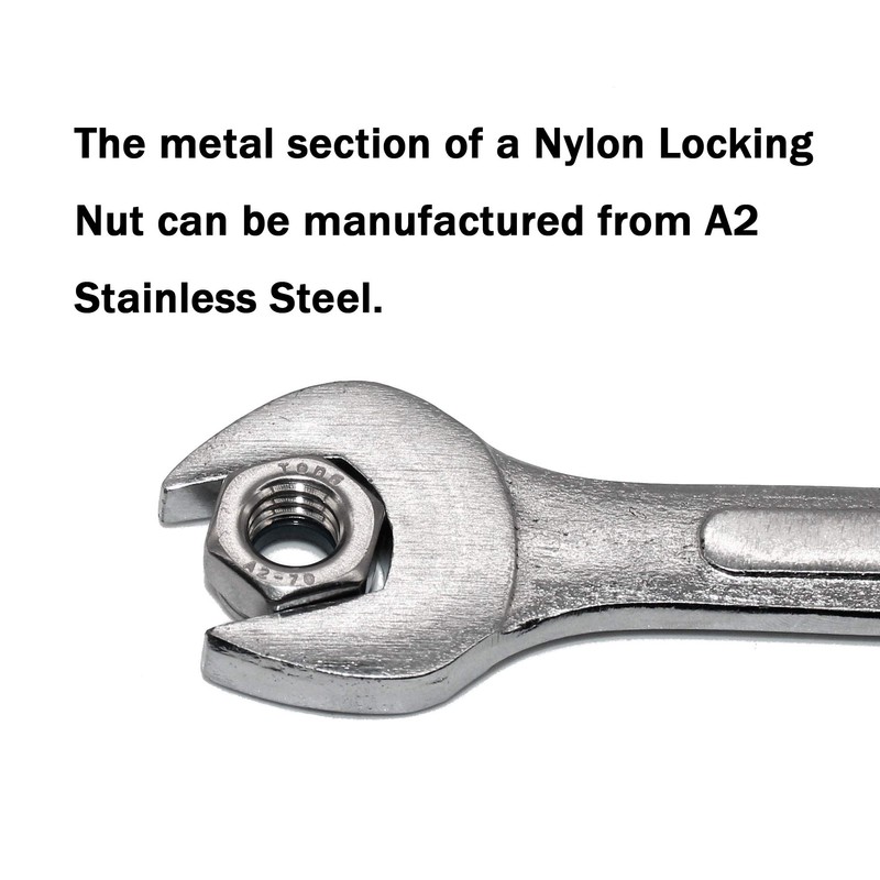 Quantity 50Pcs 1/4-20 Nylon Insert Hex Lock Nuts, 18-8 Stainless