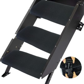 REEZEIVI Washable RV Step Covers 3 Pack,3D Mesh Quick Drying for Manual Electric RV Steps,Keep Your RV Cleaner,Non-Slip RV Stair Covers,Durable,Wind-Resistant Camper Step Covers