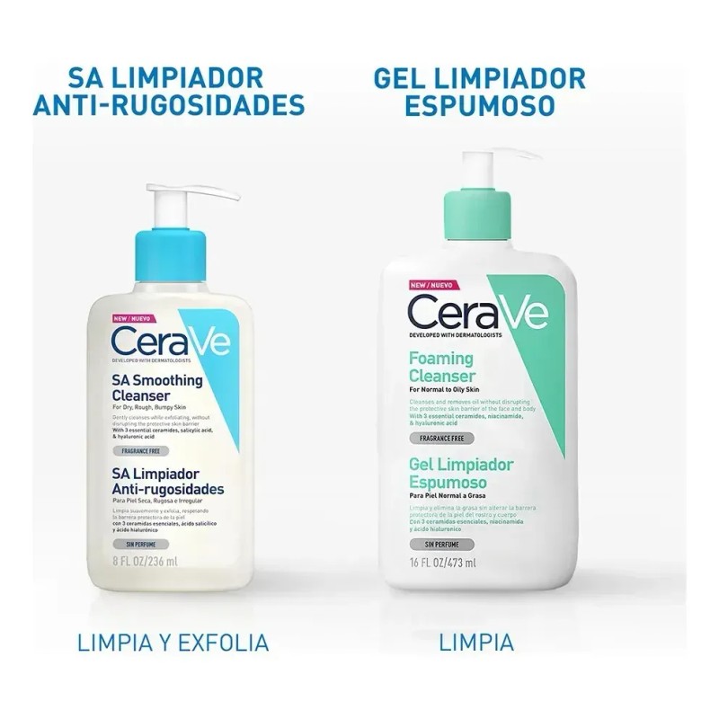 Cerave Gel Limpiador Espumoso Diario Para Piel Mixta, Grasa O