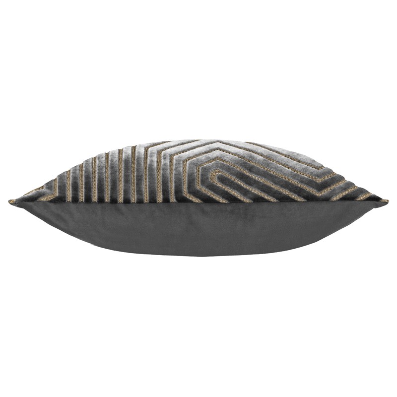 Paoletti Evoke Cushion Cover, Charcoal, 45 x 45cm