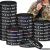 50 Pcs Veterans Day Silicone Bracelets 22 a Day Support