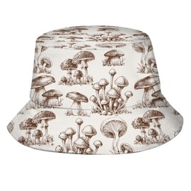 Gorro de pescador para playa, para mujeres, hombres, verano, senderismo, al aire última intervensión, Champiñón clásico, Talla única