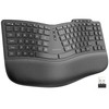 OMOTON Ergonomic Wireless Keyboard, Cushioned Wrist Rest, Rechargeable, USB Connectivity,