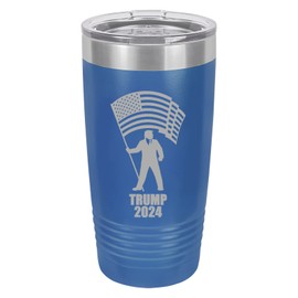Trump 2024 Stainless Steel Insulated Tumbler with Lid 20 Oz. (Blue)