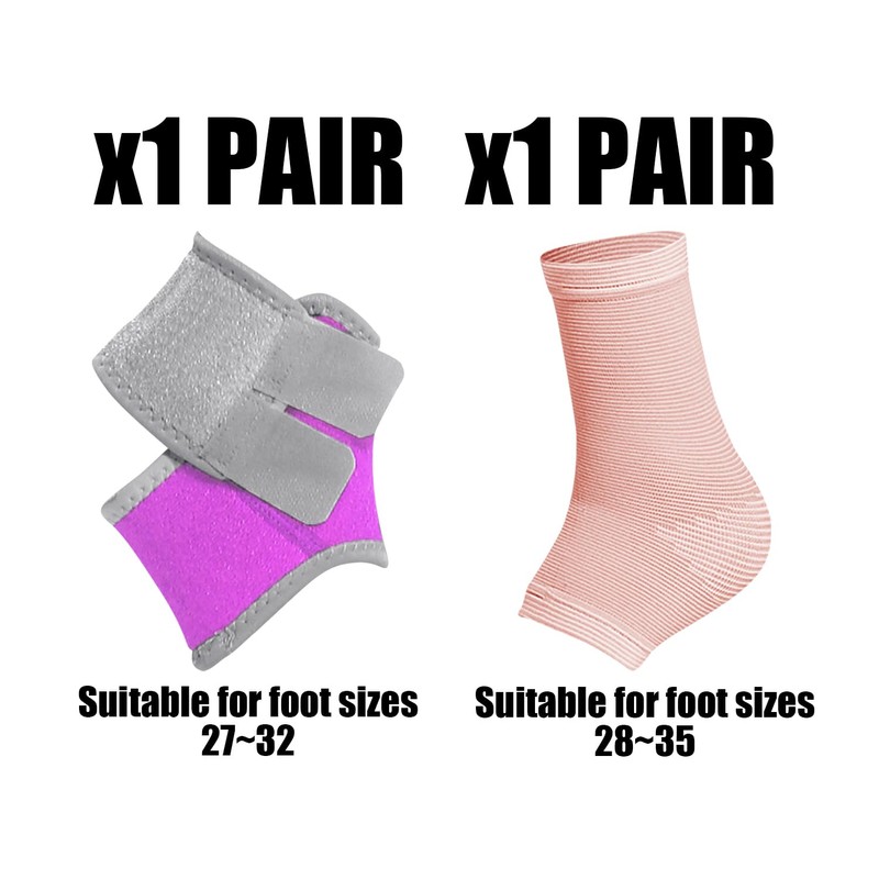 2 Pairs Kids Foot Protectors, Ankle Guards, Elastic Foot Guards,